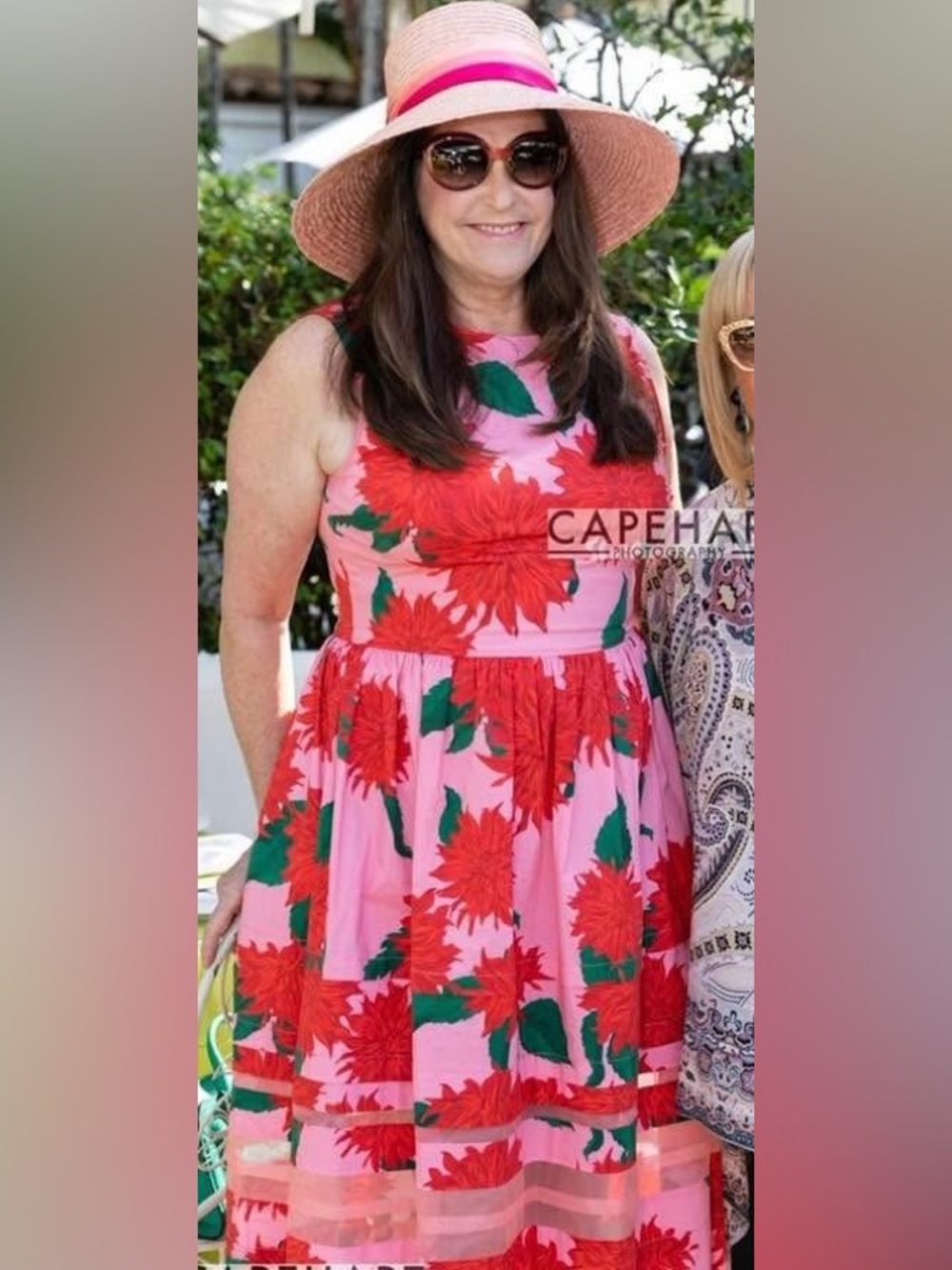 Carolina Herrera Floral A-Line Midi Dress - Picture 8 of 10